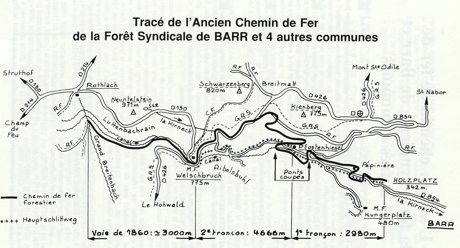 Tracé de l'ancien chemin de fer de Barr